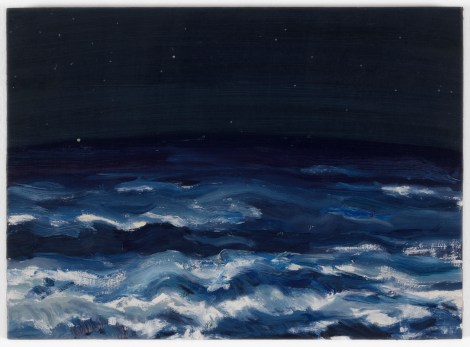 "Horizonte se curva", 2013, óleo sobre madera, 40x50 cm.