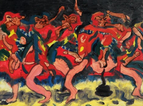 "El rey", 2013, óleo sobre madera, 40x50 cm.