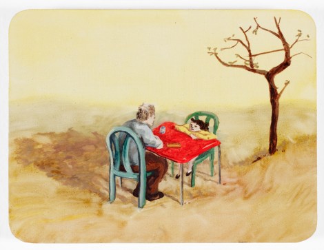 "La muerte", 2013, óleo sobre madera, 16x24 cm.